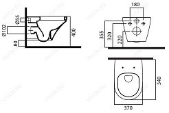 Am.Pm Унитаз подвесной Inspire C501738WH  – фотография-3
